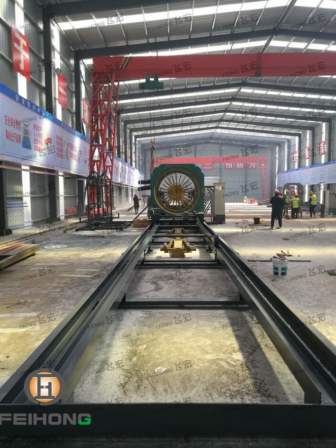 數(shù)控鋼筋籠滾焊機進駐中鐵十五局公路建設(shè)項目